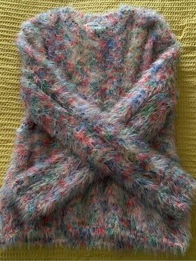 Multicolor Fuzzy Knit Sweater - Desigual XL